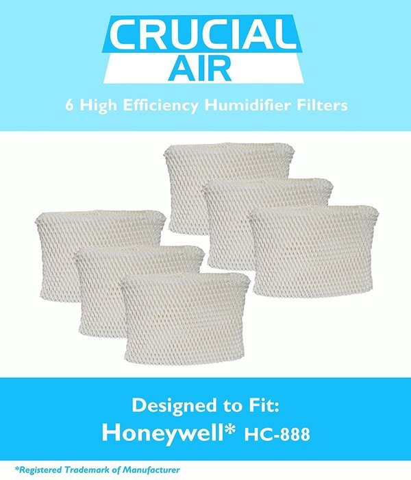 6 Honeywell HC-888 & Duracraft D88 Humidifier Filter Fits DCM-200, DH-888, DH-890, DH-890C, DCM-891B, DCM-891S...