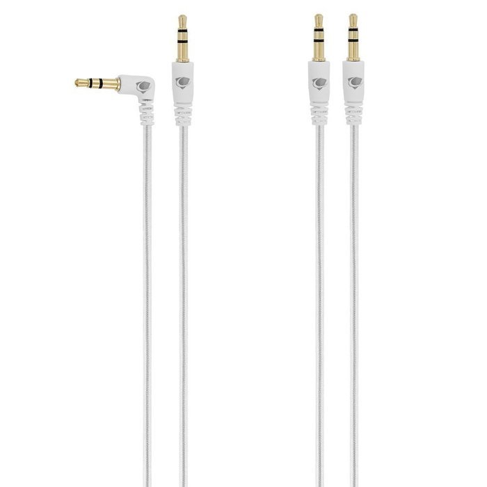 Chromo Inc. 2x Pack 3.5mm Auxiliary Cable 1 Angled and 1 Flat Audio Music Aux - Black N4