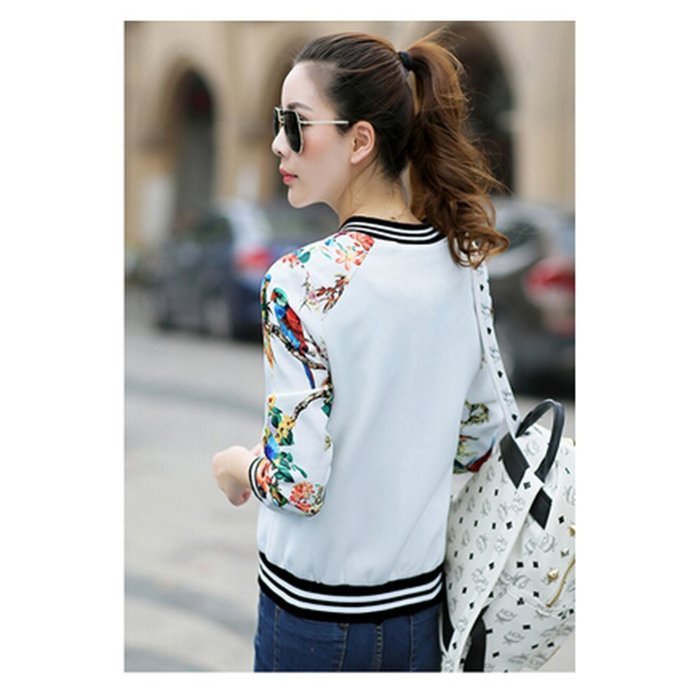 KAKA(TM) Girl Women Spring Autumn Coat Long Sleeve Casual Blouses Phoenix Pattern Black XL