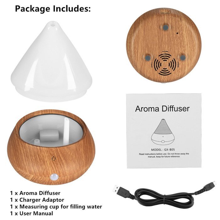 Pakway Smart Aromatherapy Essential Oil Diffuser-Portable Ultrasonic Cool Mist Aroma Humidifier with Waterless... N4