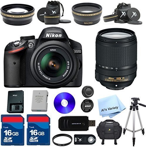 Top Value Bundle For D3200 24.2 MP CMOS Digital SLR with 18-140mm f/3.5-5.6G ED VR Lens AL&rsquo;S VARIETY Premium Lens...