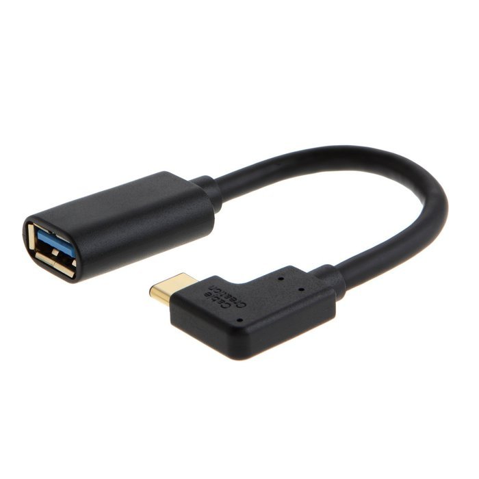 CableCreation Angled Type C (USB-C) to Standard USB 2.0 A Male Cable, USB 3.1 USB-C for Apple The Macbook, Chromebook... N9