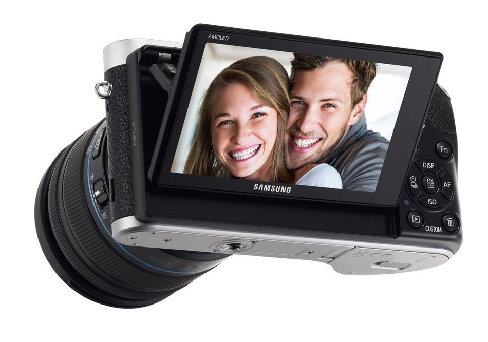 Samsung NX300M 20.3MP CMOS Smart WiFi & NFC Mirrorless Digital Camera with 18-55mm Lens and 3.3" AMOLED Touch... N21