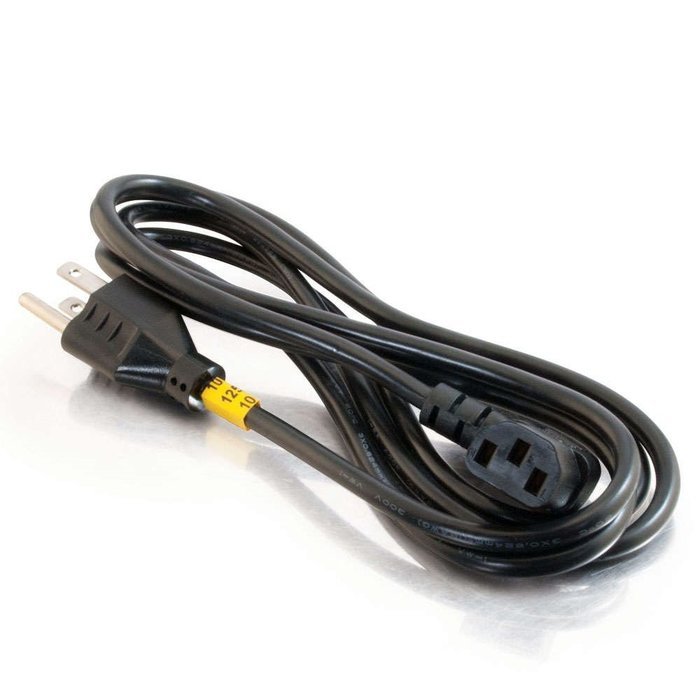 C2G / Cables To Go 53409 18 AWG Universal Right Angle Power Cord, Black (12 Feet/3.65 Meters) N3