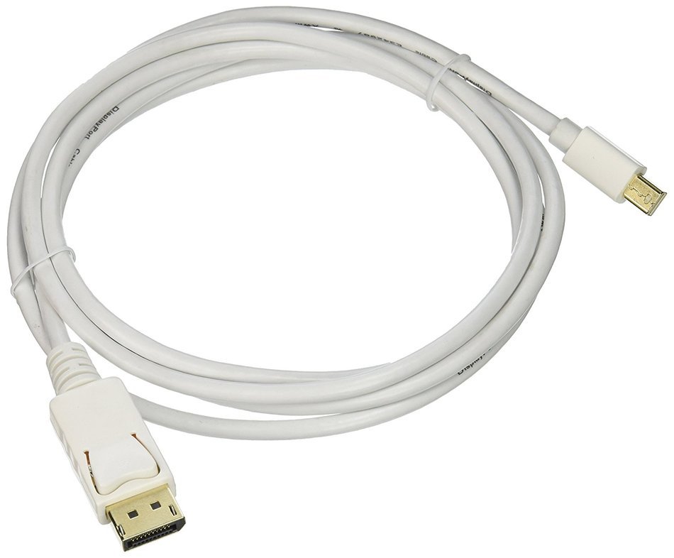 Monoprice 6ft 32AWG Mini DisplayPort to DisplayPort Cable - White