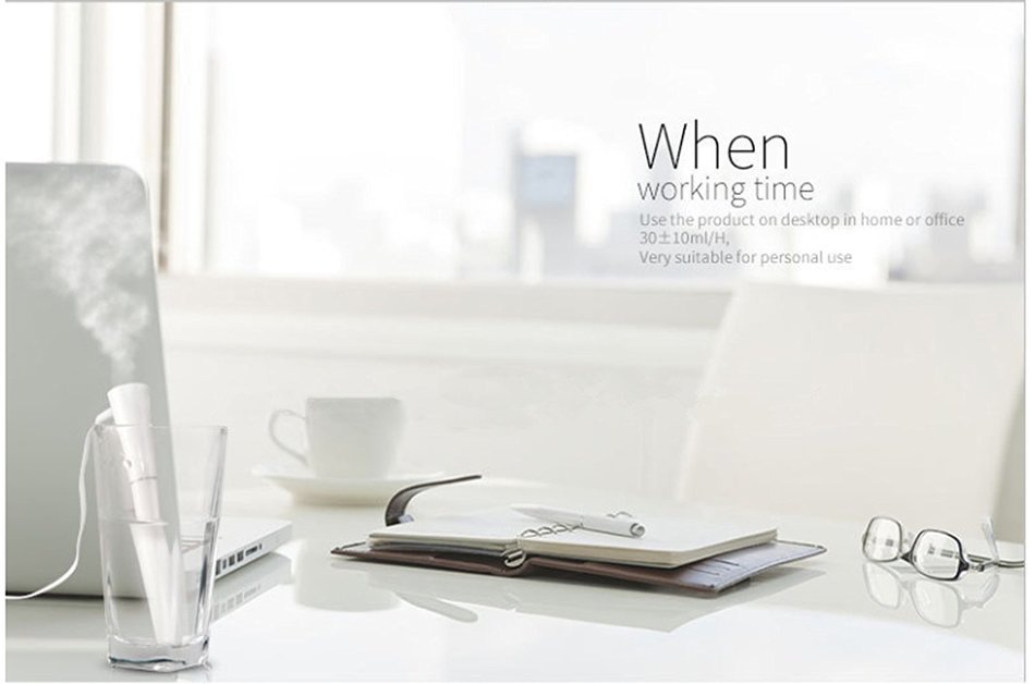 Naiver Pen Size Mini Travel Portable Humidifier Stick -- Anti-Aging, Moisturizing and Quiet USB Charging for Cool... N7