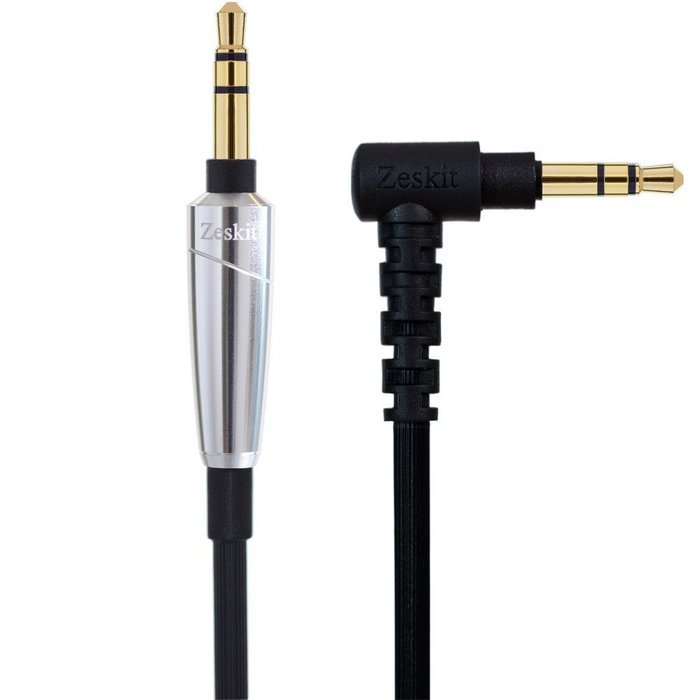 Zeskit Headphones Cable - Silver Plated Copper Conductor, 3.5mm Stereo Audio Jack, Tangle Free Cord (4 feet, Dark... N9