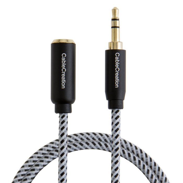 CableCreation 3.3-Feet 3.5mm Braided audio cable, Male to Male Stereo Aux Cable with Premium Metal, for Smartphones... N21