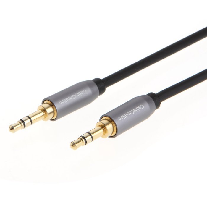 CableCreation 3.3-Feet 3.5mm Braided audio cable, Male to Male Stereo Aux Cable with Premium Metal, for Smartphones... N22