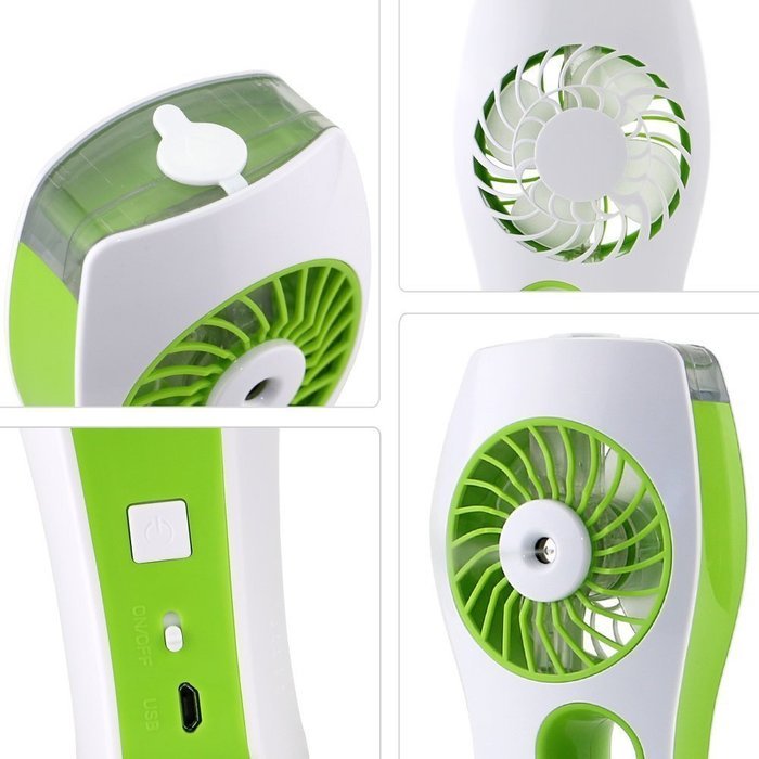M-Aimee Portable Handheld USB Mini Misting Fan with Personal Cooling Mist Humidifier (Blue) N2