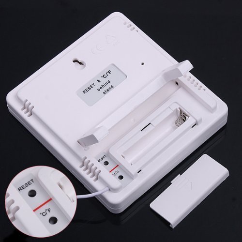 1 X Digital LCD Temperature Thermometer Humidity Meter Clock show Indoor & Outdoor temperature N5