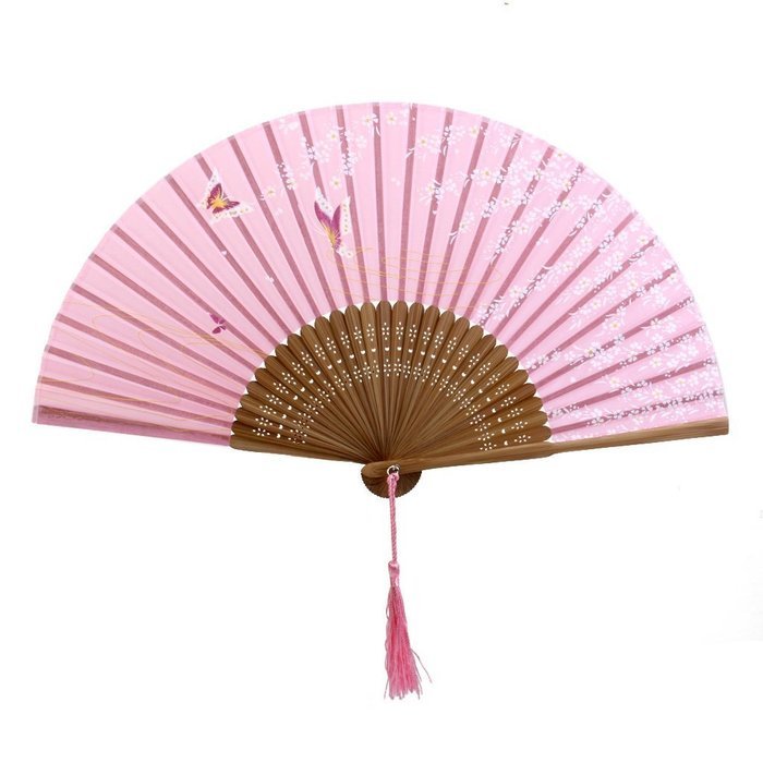 Chinese Folding Pocket Hand Fan (Flower Flying Butterfly) N11