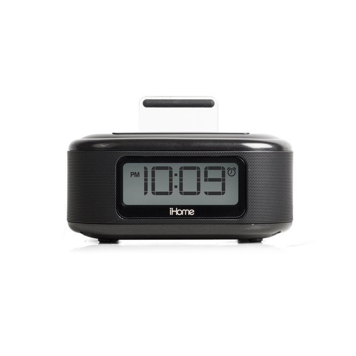 iHome iPL23 Stereo FM Clock Radio with Lightning Dock Charge/Play for iPhone 5/5S 6/6Plus 7/7Plus with USB Out... N8