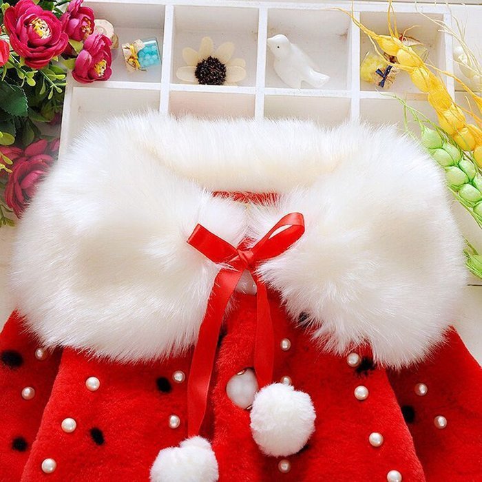 Yaheeda Baby Girl Plush Short Coat Cloak Jacket Outwear Snowsuit Ball Thick Warm Clothes N2