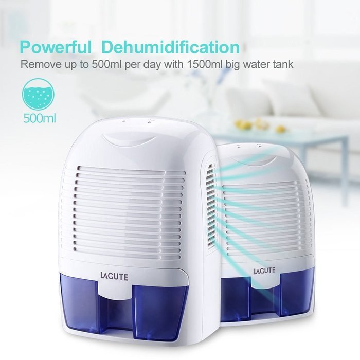 Dehumidifier Lagute L-A04 50ounce Moisture Absorbing Semiconductor Air Dryer with Auto Switch Off for Kitchen,...