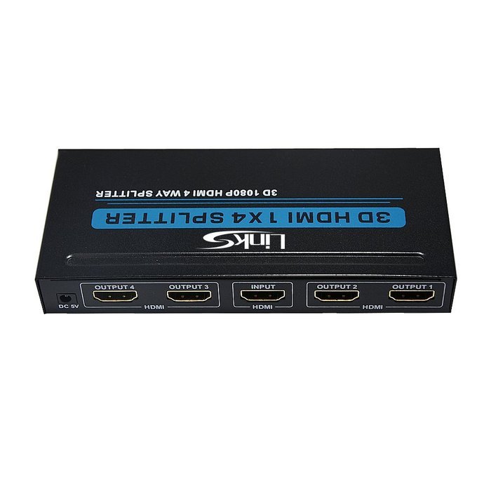 LinkS 1x8 8 Ports HDMI Powered Splitter for Full HD 1080P & 3D Support (One Input To Eight Outputs) N31