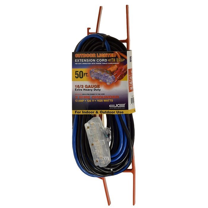 16/3 Gauge Extra Long 3 Prong Extension Cord with Portable Wire Rack - 100 Feet Electrical Appliance Regular Daily... N6