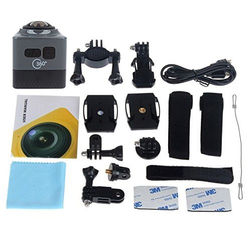 LeaningTech Mini Cube Action Sports Panorama Camera H.264 360 Degree Wifi 720P Fisheye Wide View Wide Angle Outdoor... N7