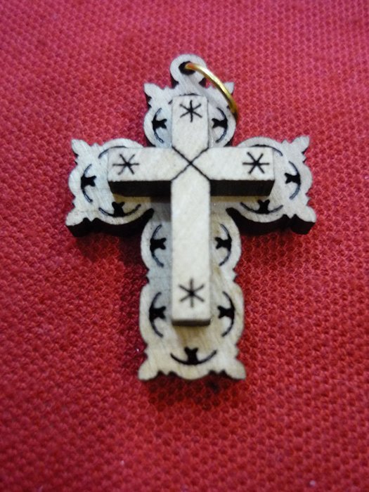 Small Unique Hand Made Olive Wood Crucifix Cross From Jerusalem Holy Land