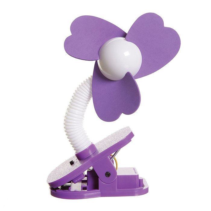 Tee-Zed T01 Clip-On Fan Great for the Beach, Pool, Camping, Work, Lounging or Just Chillin'! -Pink Purple