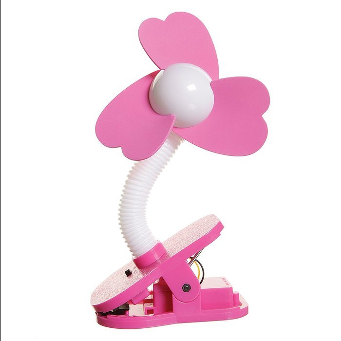 Tee-Zed T01 Clip-On Fan Great for the Beach, Pool, Camping, Work, Lounging or Just Chillin'! -Pink Purple N2