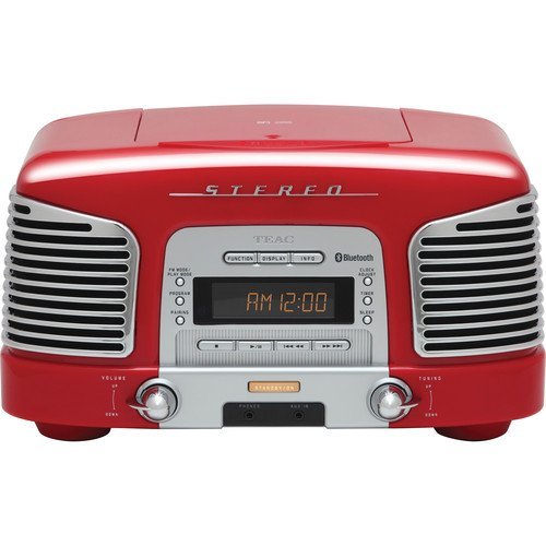 Teac 2.1-Channel Bluetooth Micro Hi-Fi Stereo Sound System with Built-In CD Player & AM/FM Digital Tuner, Sleep...
