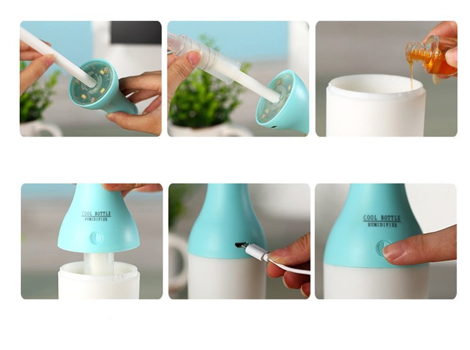 Familybuy Portable Mini Humidifier USB Humidifier Ultrasonic Cool Mist Humidifier Personal Humidifier Air Purifier... N6