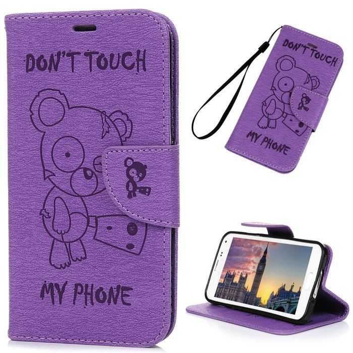 Galaxy S5 Case,Samsung Galaxy S5 Case (I9600) - Wallet Flip Stand Case Embossed Cute Bear PU Leather Case Shockproof... N7