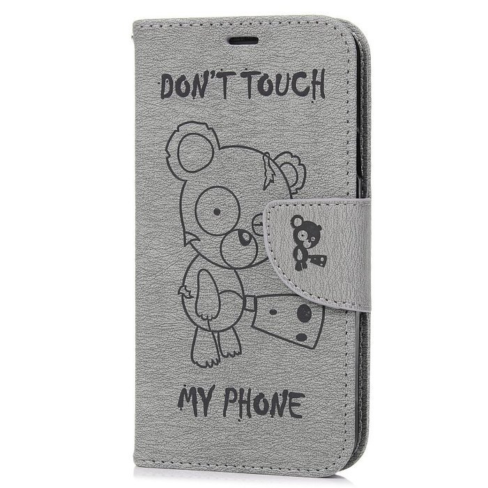 Galaxy S5 Case,Samsung Galaxy S5 Case (I9600) - Wallet Flip Stand Case Embossed Cute Bear PU Leather Case Shockproof... N10