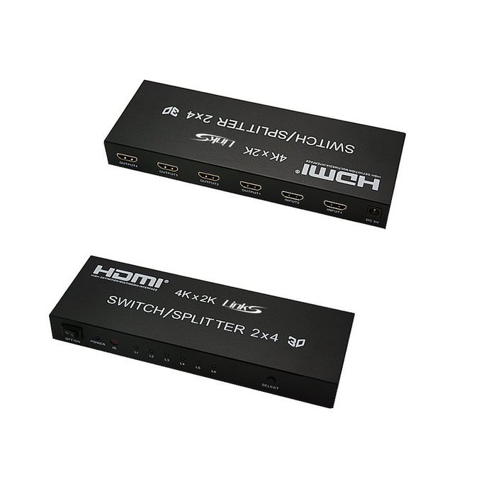 LinkS 1x8 8 Ports HDMI Powered Splitter for Full HD 1080P & 3D Support (One Input To Eight Outputs) N37