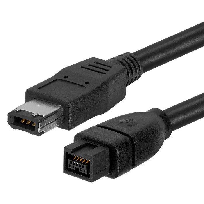 Cmple - 9 PIN/ 6PIN BILINGUAL FireWire 800 - FireWire 400 Cable -15FT, Black N4