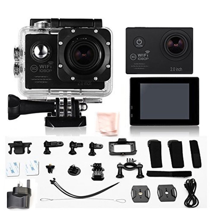 Action Sports Camera JiuChoi S7 2.0inch 14MP FHD Action Dv Waterproof Wifi 1080p Diving Helmet Sports Car Camera... N18