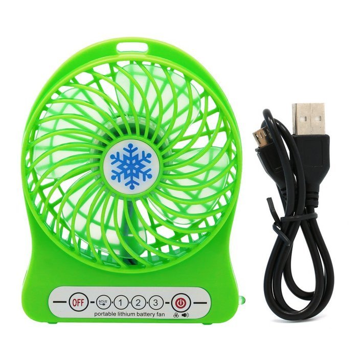 Tangc Mini Super Mute Rechargeable Desktop Fan (Blue) N5