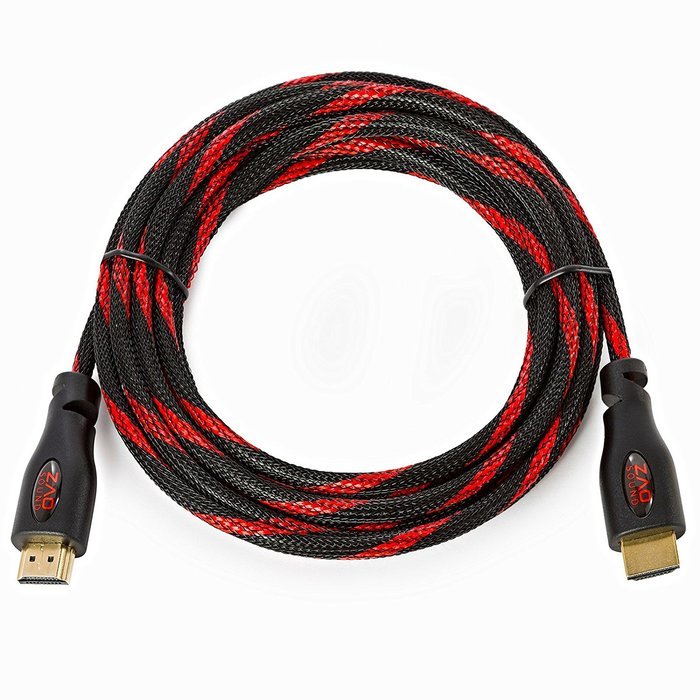 BAM Braided HDMI Cable with Gold Plated Connectors, 10-Feet, 3-Pack N5