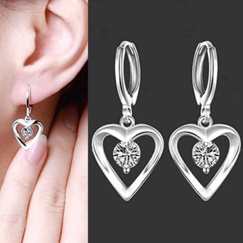 Women Fashion Jewelry 925 Silver Sterling vintage Dangle Earrings Elegant Stud C N12