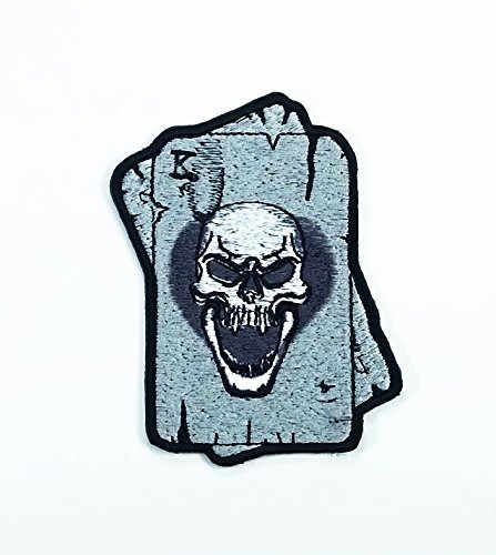 King Ghost Master Skull Ace Card Gambling Winner Playing Card of Dead Casino Las Vegas Logo Lucky Biker Logo Motorcycle... N4