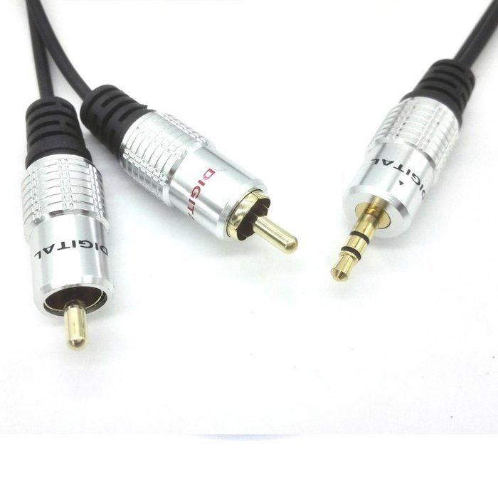 HENGSHENG&reg; 3.0m 10FT PURE 3.5mm Stereo Audio Jack to 2 RCA Twin Phono Plug 24K Gold Cable Lead OFC N2