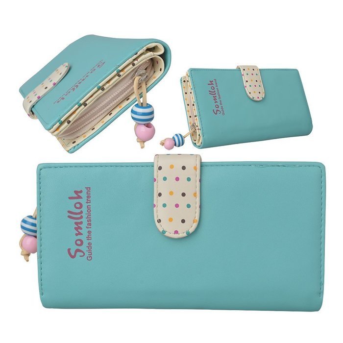Spritech(TM) Women Girl PU Leather Clutch Wallet Credit Card Holder Zip Phone Handbag N83