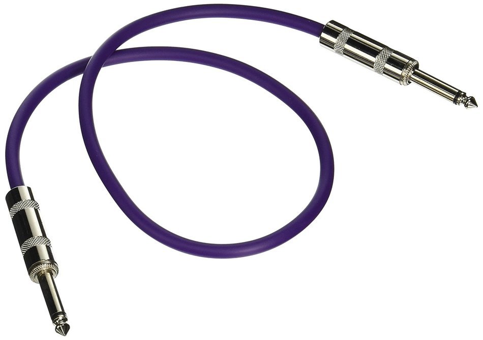 Seismic Audio - SASTSX-2 - 2 Foot TS 1/4" Guitar, Instrument, or Patch Cable Purple