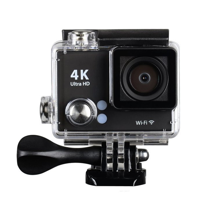 YELIN Wifi Action Camera (Silver) 4K25, 1080p60 170 Degree Lens +Extra 1 Batteries N4