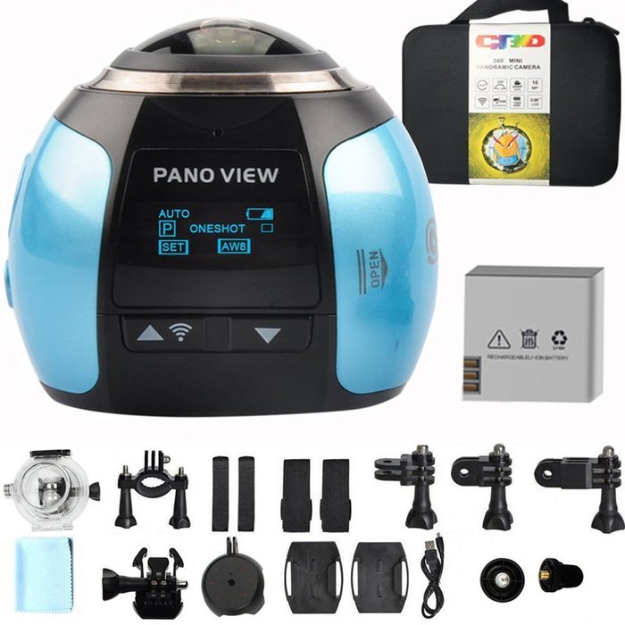 GBD Wireless 360 Degree Panoramic Camera 3D VR Live Video Full View Action Sports Camera with WiFi Waterproof... N5