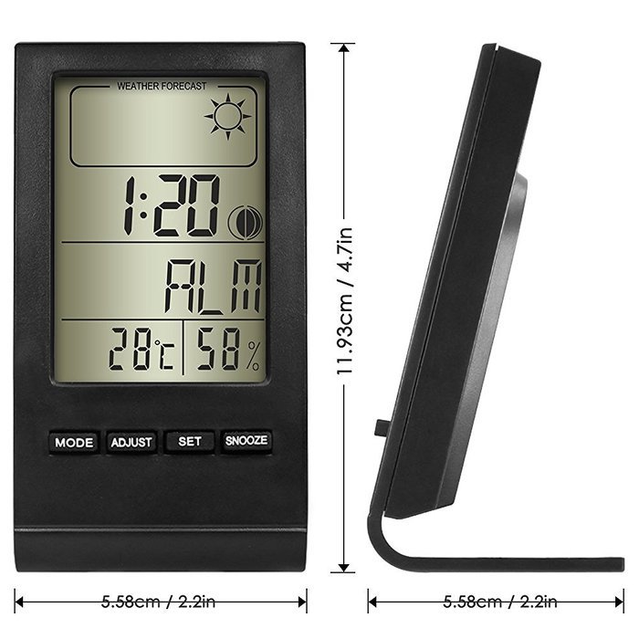 2 Pack Indoor Humidity Monitor, SENHAI Digital Hygrometer Thermometer Monitor Home Weather Station with LCD Display...