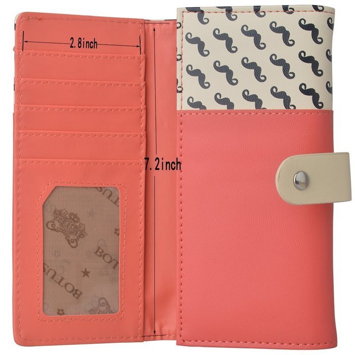 Spritech(TM) Women Girl PU Leather Clutch Wallet Credit Card Holder Zip Phone Handbag N96