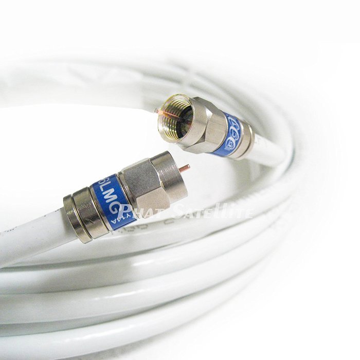 150ft WHITE RG6 DIGITAL Coaxial Cable Shielded PVC jacket RATED UL ETL CATV RoHS 75 Ohm RG6 Digital Audio Video...
