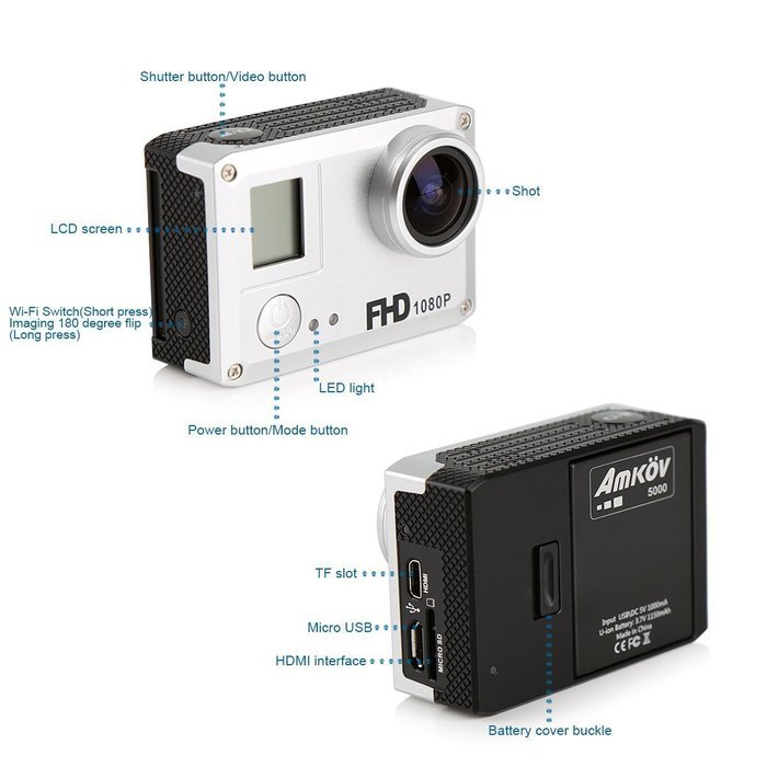Olatec SJ5000 WIFI Version 1.5" TFT 12.0MP 1080P Sports Digital Video Camera Car Recorder Diving Bicycle Action... N5