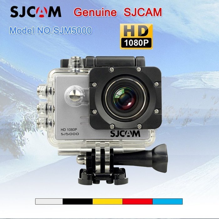 SJCAM Original Action Sport Cam Camera Waterproof Full HD 1080p Video (Silver, SJ5000) N24