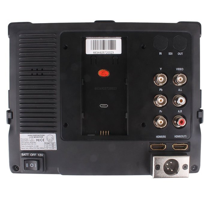 2013 New! Lilliput 7" 663/o LED Monitor IPS Hdmi OUT 400cd/㎡ Tally Interface with Suit Case
