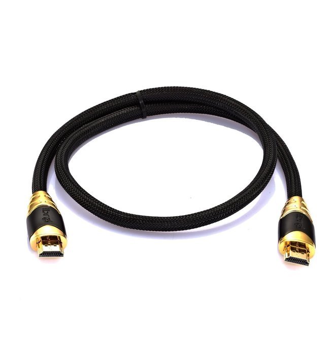 IBRA&reg; 2.4Feet (75Cms) High Speed PRO GOLD BLACK Range HDMI 2.0/1.4a HDMI Cable 3D 2160p PS4 SKY HD 4K Ultra HD... N4