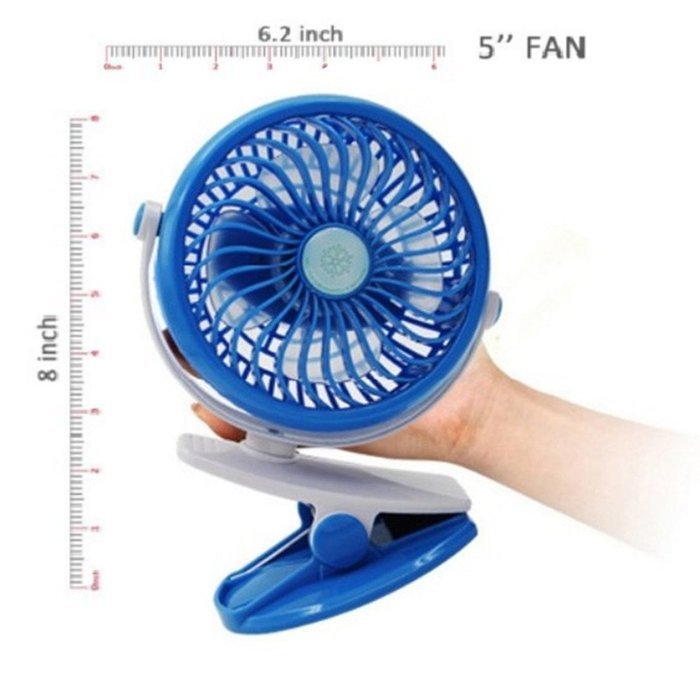 United States store Battery Operated Clip on Fan,Mini Desk Fan Portable Handheld Powered by Rechargeable Battery...