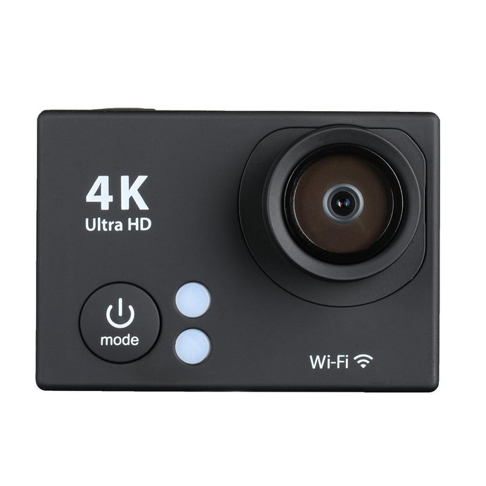 YELIN Wifi Action Camera (Silver) 4K25, 1080p60 170 Degree Lens +Extra 1 Batteries N5